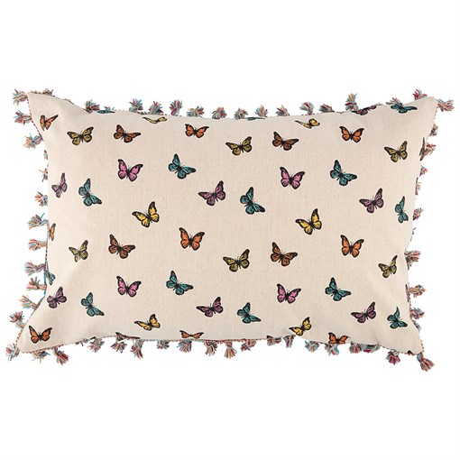 Подушка "Соренто",40х60 см ,100% х/б, бирюза+ бабочки, - фото 351588