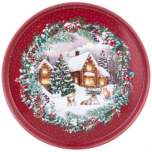 Поднос сервировочный agness "Новый год" 33*2,1 см - фото 352456