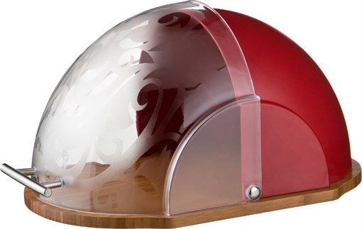 Хлебница agness "Red star" деревянная с комбинированной крышкой 36*26*20 см - фото 352727