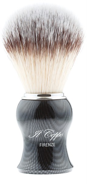 Помазок для бритья IL Ceppo, пластик, синтетический ворс, рукоять - карбоновый глянцевый цвет - фото 353885