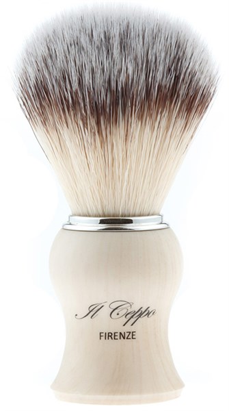 Помазок для бритья IL Ceppo, пластик, синтетический ворс, рукоять - цвет слоновой кости - фото 353891