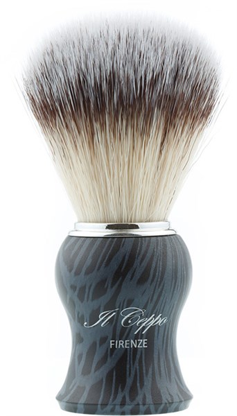 Помазок для бритья IL Ceppo, пластик, синтетический ворс, рукоять - графитовый черный матовый цвет - фото 353893