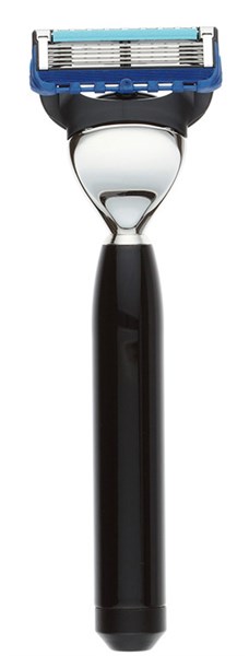 Станок для бритья IL Ceppo, FUSION, алюминий, никелированная латунь, черный глянцевый цвет - фото 353939