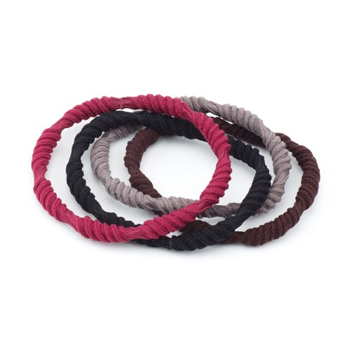 Резинки для волос Dewal Beauty цветные, крученые , midi (4 шт.) - фото 354121