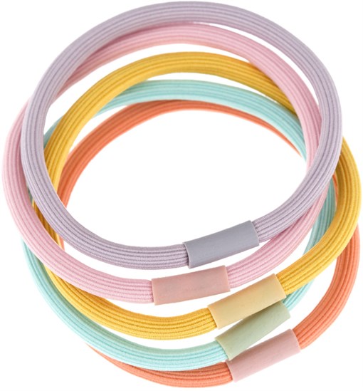 Резинки для волос Dewal Beauty "Акварель", цветные (5 шт.) - фото 354139