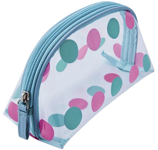 Косметичка Dewal Beauty серия "Горох", мультицвет 19х8,5х11,5см - фото 354148