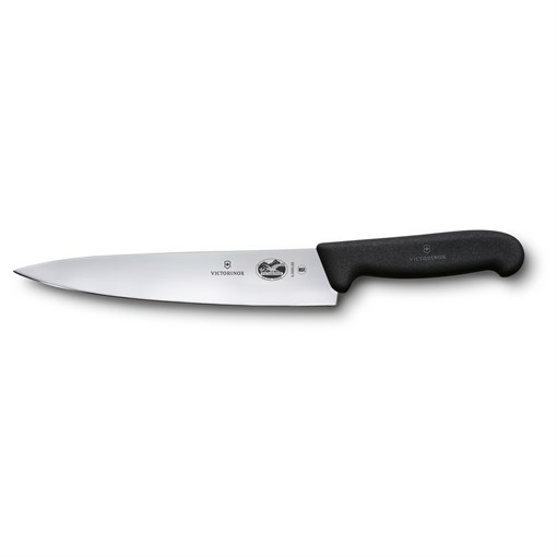 Нож разделочный VICTORINOX Fibrox с лезвием 22 см, чёрный - фото 355553