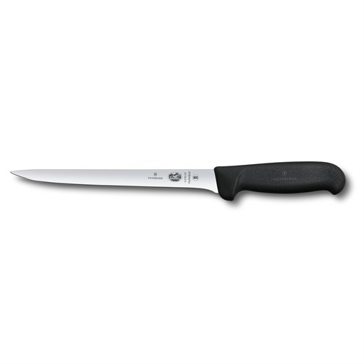 Нож филейный VICTORINOX Fibrox с гибким изогнутым лезвием 20 см, чёрный - фото 355562