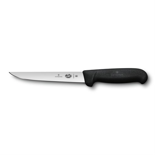 Нож обвалочный VICTORINOX Fibrox с прямым лезвием 15 см и безопасной рукоятью, чёрный - фото 355564