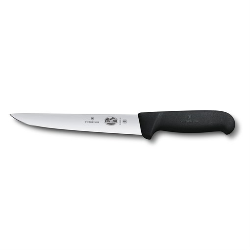 Нож обвалочный / жиловочный VICTORINOX Fibrox с прямым лезвием 18 см, чёрный - фото 355570