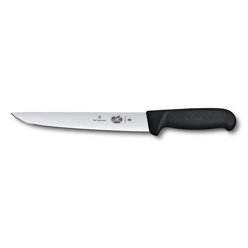 Нож обвалочный / жиловочный VICTORINOX Fibrox с прямым лезвием 20 см, чёрный - фото 355571