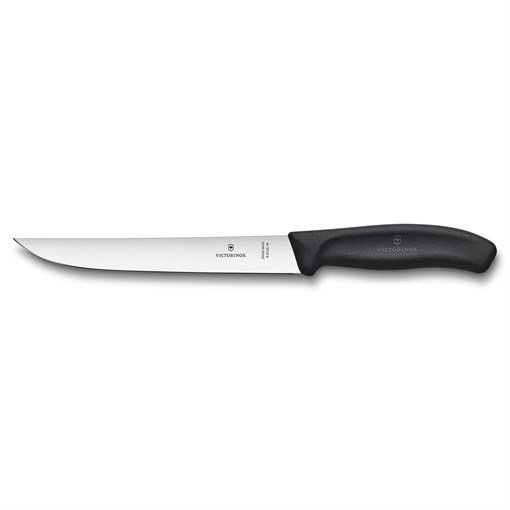 Нож разделочный VICTORINOX SwissClassic с узким прямым лезвием 18 см, чёрный - фото 355585