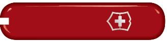 Передняя накладка для ножей VICTORINOX 74 мм, пластиковая, красная - фото 355603