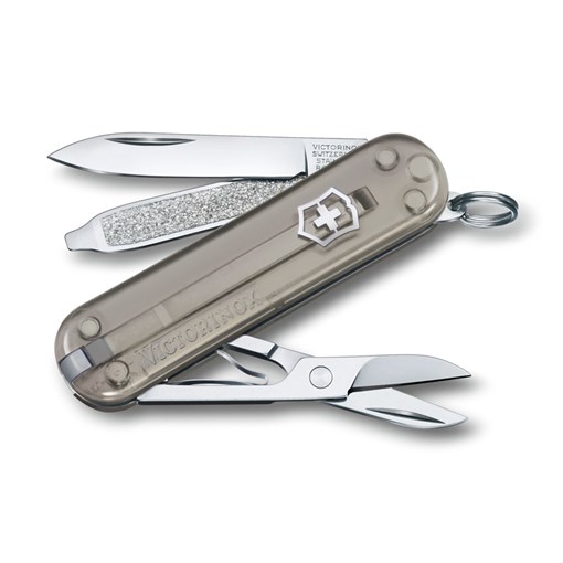 Нож-брелок VICTORINOX Classic SD Colors "Mystical Morning", 58 мм, 7 функций, полупрозрачный серый - фото 355821