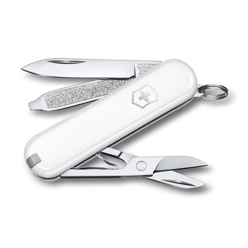 Нож-брелок VICTORINOX Classic SD Colors "Falling Snow", 58 мм, 7 функций, белый - фото 355825