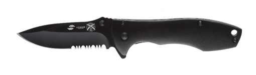 Нож складной Stinger, 80 мм (черный), рукоять: сталь/алюминий (черный), картонная коробка - фото 357234