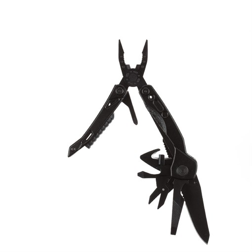 Мультитул Stinger, сталь/алюминий (черный), 13 инструментов, нейлоновый чехол, 9 насадок, коробка ка - фото 357314