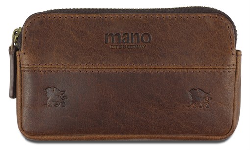 Ключница Mano "Don Leon", натуральная кожа в коричневом цвете, 12 х 7 см - фото 357552