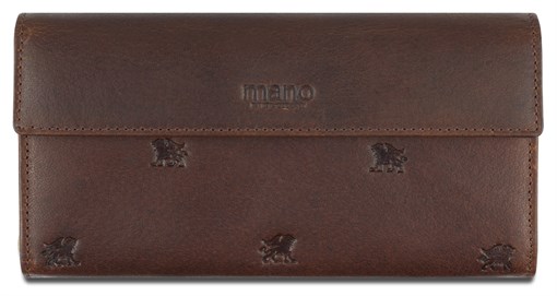 Кошелек Mano "Don Leon", натуральная кожа в коричневом цвете, 19 х 10 см - фото 357587