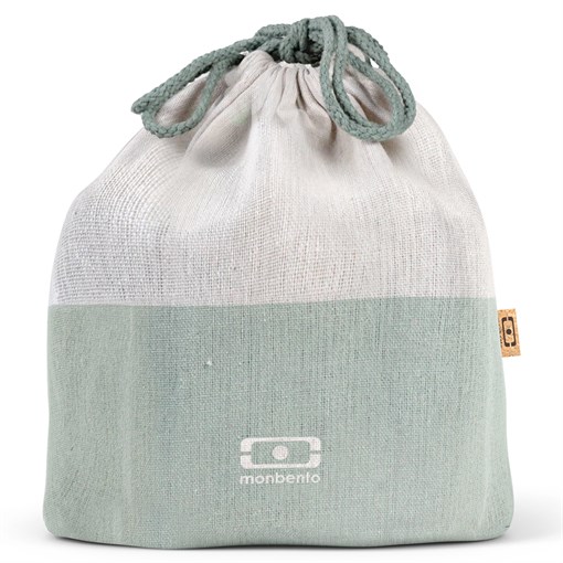 Мешочек для ланча mb pochette l, бежевый-зеленый - фото 359593