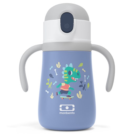 Термос детский mb stram 360 мл blue dino - фото 359647
