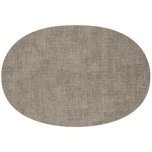 Салфетка подстановочная овальная двухсторонняя fabric, серая - фото 361464