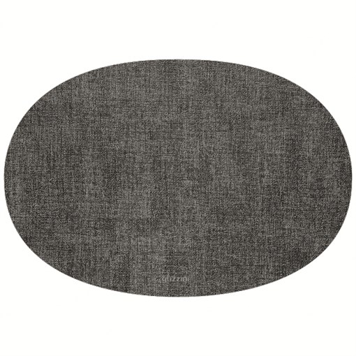 Салфетка подстановочная овальная двухсторонняя fabric, темно-серая - фото 361470