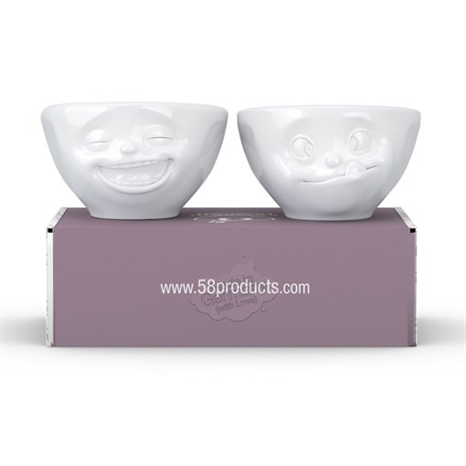 Набор чаш tassen, laughing & tasty, 100 мл, белый, 2 шт. - фото 367142