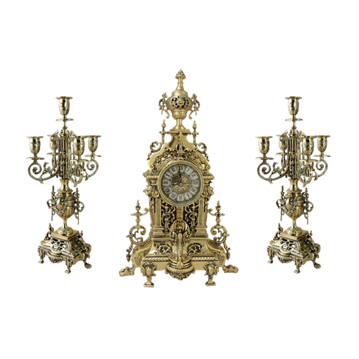 Каминные часы с канделябрами "AHS" - фото 369615