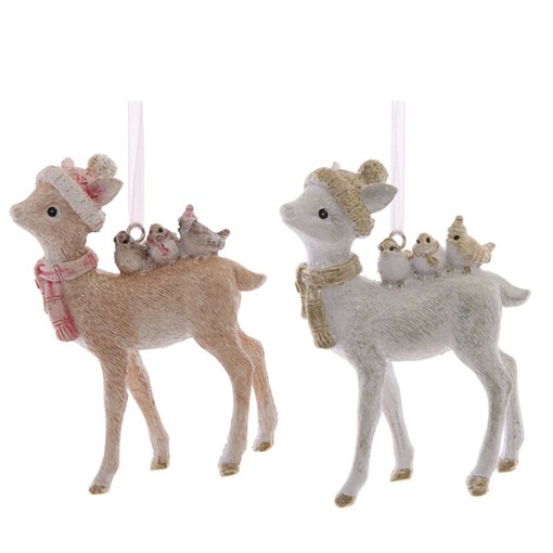 Украшение новогоднее "Олень", L6,5 W3 H9 см, 2в. - фото 371799