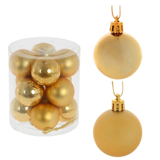 Украшение новогоднее "Шар", набор из 12-ти шт, D 4 см, L9,5 W9,5 H10,5 см - фото 371947