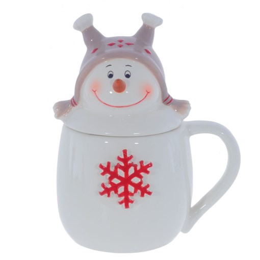 Кружка "Снеговик", 500 мл,  L14 W10 H16,5 см - фото 372378