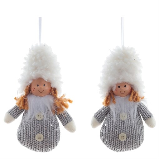 Игрушка набивная "Девочка", 2в, L8 W4 H16 см, 2в. - фото 374079