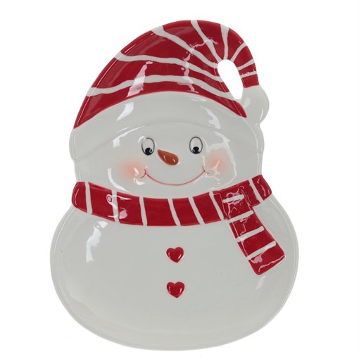 Тарелка "Снеговик", L17 W23 H2,5 см - фото 374583