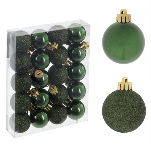 Украшение новогоднее "Шар", набор из 20-ти шт, D 3 см, L14,5 W3 H11,5 см - фото 376850