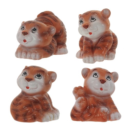 Фигурка декоративная "Тигрёнок", L6 W7 H4,5 см, 4в. - фото 377349