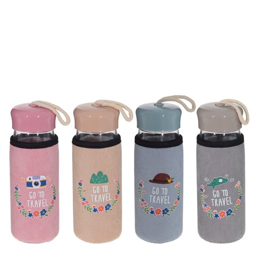 Бутылка, 350 мл, L7 W7 H19 см, 4в. - фото 379871