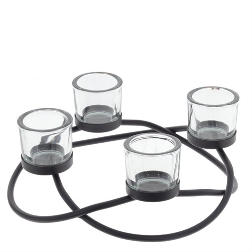 Подсвечник, L27 W27 H11 см - фото 380217