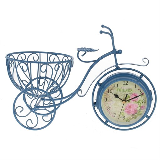 Часы настольные декоративные с кашпо, L38 W17 H25 см - фото 380264