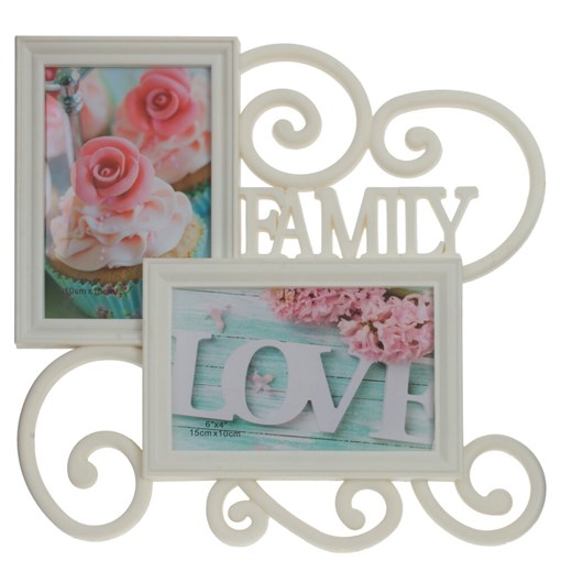 Фоторамка для 2-х фото, L29 W1,5 H28 см - фото 380557