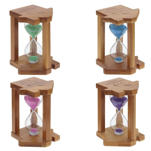 Часы песочные, L8,5 W8 H11,5 см, 4в. - фото 380584