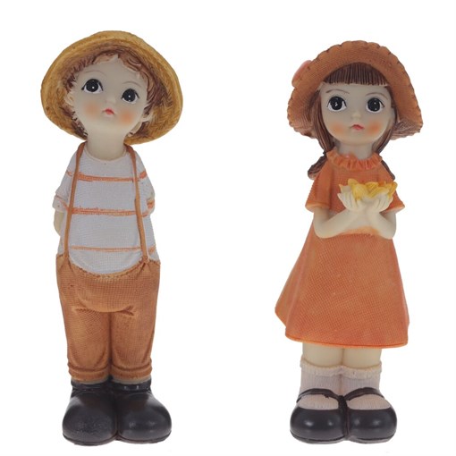 Фигурка декоративная "Мальчик/Девочка", L6 W7 H15 см, 2в. - фото 380698