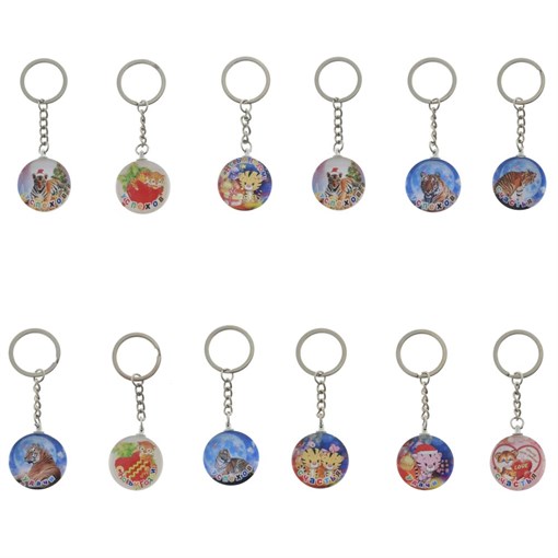 Брелок  "Тигр",   L3 W1,5 H3 см, 12в. - фото 380799