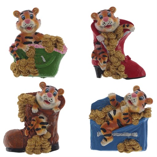 Магнит  "Тигр",  L4,5 W2 H5,5 см, 4в. - фото 380819