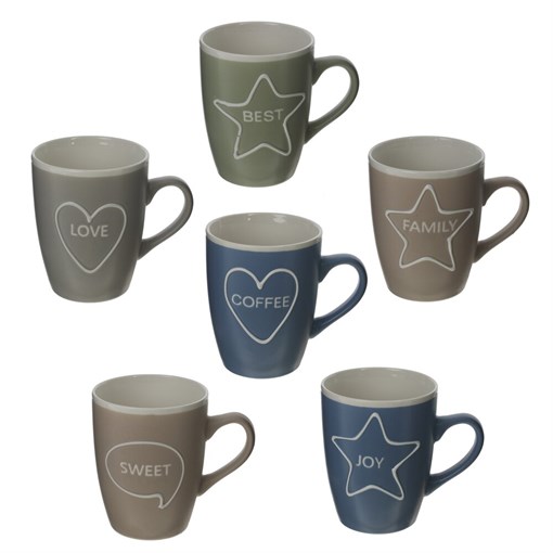 Кружка, 350 мл, L12 W8 H10 см, 6в. - фото 380987