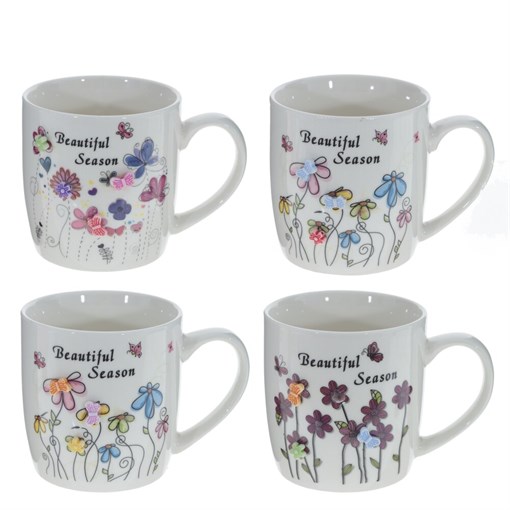 Кружка, 350 мл, L12 W9 H9 см, 4в. - фото 381049