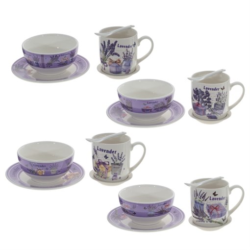 Кружка с блюдцем и ложкой, 350 мл,  L12 W8,5 H9 см, 4в. - фото 381059