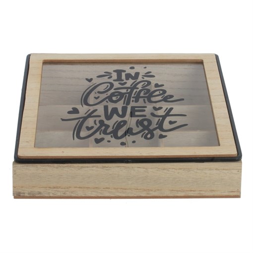 Шкатулка для чайных пакетиков, L24 W24 H8 см - фото 381085