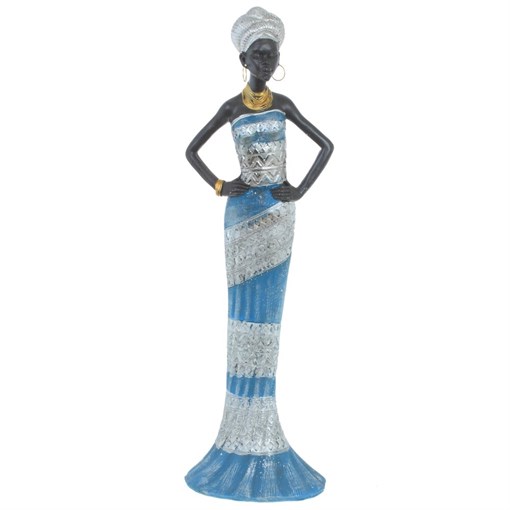 Фигурка декоративная "Африканка", L11 W7,5 H37 см - фото 381119