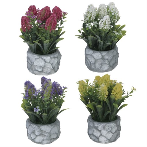 Цветочная композиция, L9 W9 H16 см, 4в. - фото 381334